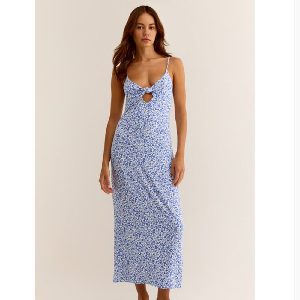 Z Supply- Carita Cocos Floral Maxi Dress- Blue Wave/ XSmall